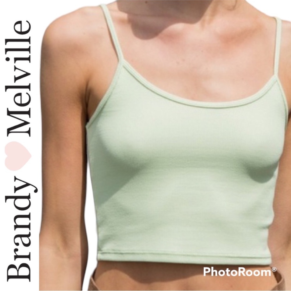 ✨Brandy Melville Pastel Green Skylar Tank Top✨